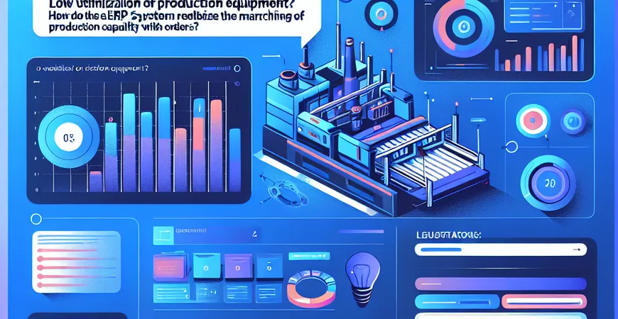 生产设备利用率低？ERP 系统如何实现产能与订单的匹配？